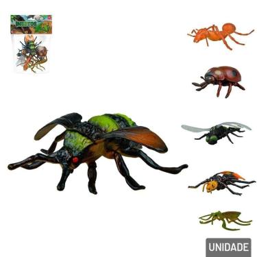 Imagem de KIT Animais de Plástico 06 Peças Insetos Grandes - Tudo em Caixa
