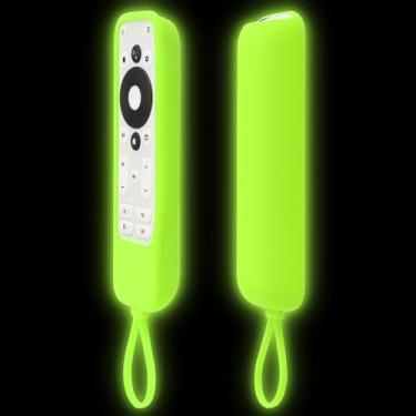 Imagem de CHUNGHOP Capa de silicone para controle remoto apenas para TV Onn Android TV 4K UHD Stick TV Box 100024646 100026240, capa de controle remoto, lavável, à prova de choque - Verde brilhante atualizado