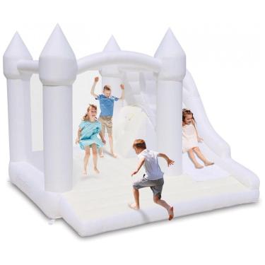 Imagem de Pula-Pula Castelo Palace Daydreamer Cloud da Bounceland, 3,29 m de comprimento x 2,99 m de largura x 2,65 m de altura, Cesta de Basquete