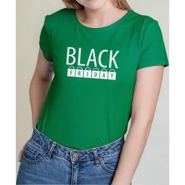 Imagem de Camiseta Camisa Feminina Masculina Algodão Uniforme Black Friday Para 