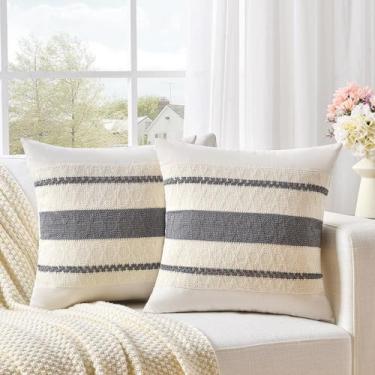 Imagem de Capas de almofada Fancy Homi Neutral Grey 60x60cm, conjunto de 2