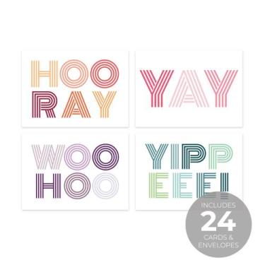 Imagem de Cartões de notas Canopy Street Yay Yippee Woohoo 24 para todas as ocas