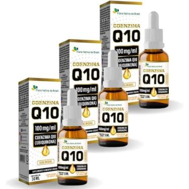 Imagem de Kit Com 03 - Coenzima Q10 (100mg) 30ml Sabor Laranja Flora Nativa - Fl