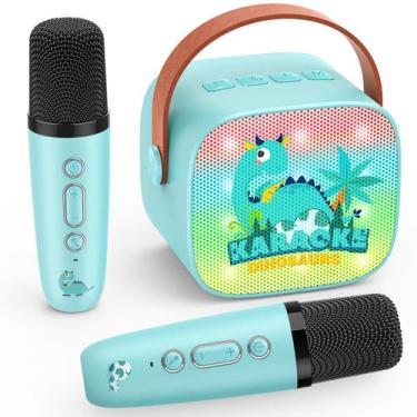 Imagem de Máquina de karaokê Webspidee Dinosaur Mini Bluetooth 5.3 Kids
