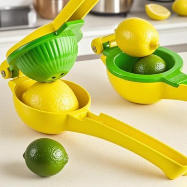 Imagem de Espremedor de limão manual 2 em 1, suco eficiente, design portátil, fácil de usar, um artefato essencial na cozinha