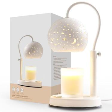 Imagem de SpaceTime Lâmpada de aquecedor de velas com temporizador, aquecedor de vela de fazenda para cera, aquecedor elétrico de vela para velas de jarra, luz regulável, decoração de casa, presentes para mãe