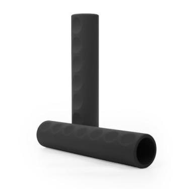 Imagem de 2 pegas de remo de caiaque, 3,5 cm de diâmetro, removíveis, macias e removíveis, alças antiderrapantes para caiaque, prevenção de bolhas, acessórios de caiaque para canoas (preto)