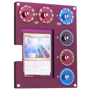 Imagem de Painel de acrílico roxo Commander EDH Command Zone com contador de discagem Life, Damage, compatível com Magic The Gathering Deck, acessórios MTG Life Counter