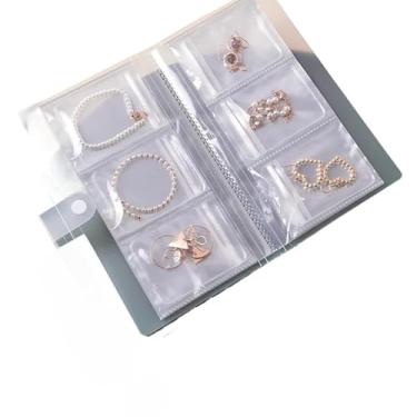 Imagem de Grade Transparente Livro De Armazenamento De Jóias Auto Vedação Saco Para Colar Anel Foto Cartão Organizador (84+bolsa de joias(80Pcs))