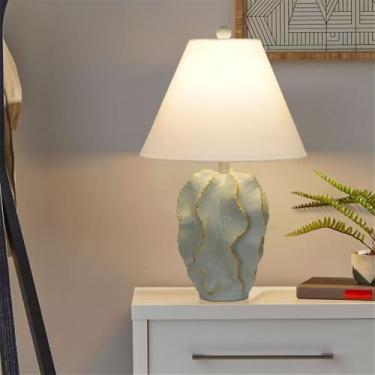 Imagem de OUFULA Luxo Americano Criativo Lâmpada de Mesa Para Sala de Estar Quarto Estudo Villa Hotel Cama Mesa Luz (Estilo 203S A)