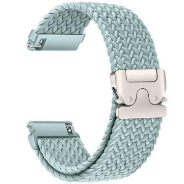 Imagem de Pulseiras femininas de nylon trançado para Garmin Venu 3S 2S/Vivoactive 4S/Vivomove 3S/Forerunner 255S 265S 265S de 18 mm com fivela magnética/paraquedas para Huawei Watch Gt 5/4 de 41 mm