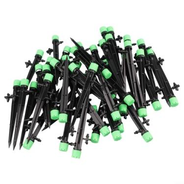 Imagem de Gotejador de água ajustável para irrigação por gotejamento Bubbler, conjunto de estacas de borbulhador, mini emissores de irrigação por gotejamento, design de farpa, à prova de vazamento