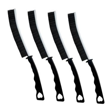 Imagem de Pacote com 4 escovas de limpeza resistentes – Escovas de cerdas rígidas multiuso para espaços apertados, fendas, argamassa, rodapés - ferramenta de limpeza profunda para cozinha, banheiro, carro, casa