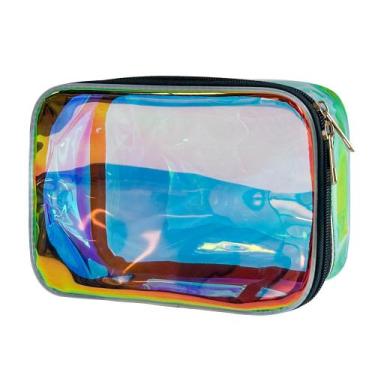 Imagem de Estojo de cosméticos TotePrint TPU azul impermeável 20x14x8 cm