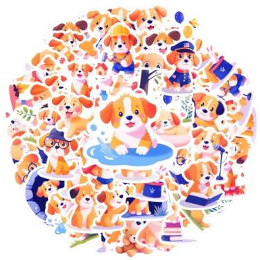 Imagem de 35 peças adesivos de animais engraçados alegres para notebook, bagagem, copo de celular, faça você mesmo, telefone, guitarra, laptop, notebook, mala de viagem