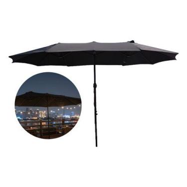 Imagem de Guarda Sol Duplo Ombrelone Jardim Piscina Verão 4,6 M Grande - Revomax