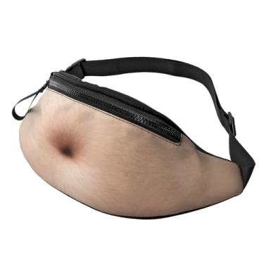 Imagem de Pochete bolsa de cintura ajustável para homens, mulheres, viagens, caminhadas, ciclismo, corrida, Estampa de barriga de cerveja Dad, One Size