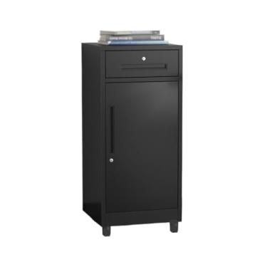 Imagem de Armário de Arquivos Armário de arquivoGabinete gaveta açoArmário armazenamento multifuncional para escritórioSob a mesa com armário trava(Preto)