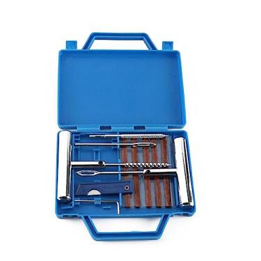 Imagem de 12 Pcs Kit de Ferramentas de Reparo de Pneu de Carro Portátil Para Serviço Peo sem Câmara de Ar Lo de Reparo de Pneu A Vácuo Conjunto de Ferramentas de Reparo Manual Rápido Com 5 Tiras de Borrach