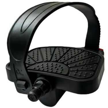 Imagem de YBEKI Pedais de bicicleta ergométrica Pro-Grade – eixo de 9/40.6 cm e 1/5.1 cm, alças ajustáveis | Serve para bicicletas Peloton/Schwinn/Spindle, antiderrapante, capacidade de 226.8 kg (14,3 mm)