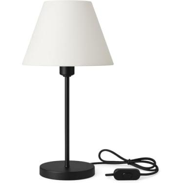 Imagem de Abajur Infantil de Mesa Preta com Cúpula Branca – Toque Sofisticado para sua Decoração Luminária De Mesa