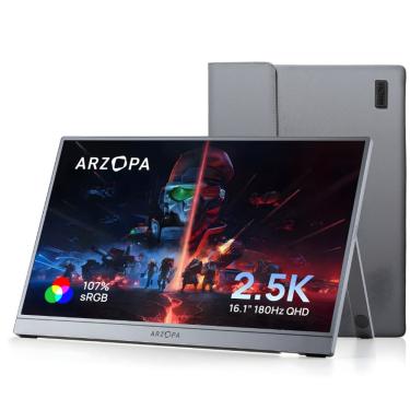 Imagem de Monitor Portátil Gamer Arzopa Z3FC 16.1" 180hz 2K QHD LCD HDR USB-C Mini HDMI - Z3FC 
