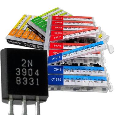 Imagem de Kit de sortimento de transistores EEEEE TO92 PNP NPN 30 tipos, 1020 un