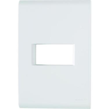 Imagem de Placa 1 Posto Horizontal 4x2 Tramontina Liz Branca 120 Unidades