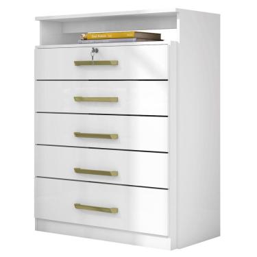 Imagem de Cômoda 5 Gavetas Triunfo Branco 5090 Demóbile