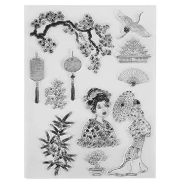 Imagem de Selos transparentes para fazer cartões, selos decorativos, selos transparentes para cartões diy, envelopes, álbuns de fotos, material tpr 8,3 x 5,9 polegadas