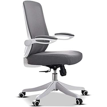 Imagem de ngddf2haa Banqueta de bar banco decorativo cadeira de estudo de estudante superfície de tecido cadeira giratória ajustável para sala de estar, quarto, sala de livros, biblioteca cadeira de computador