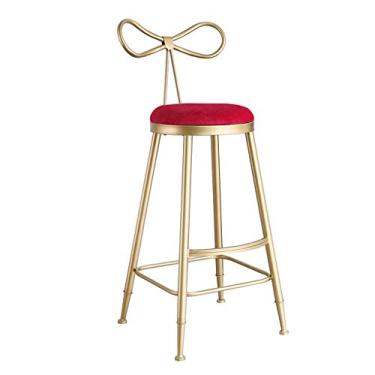 Imagem de Banquetas de bar em tecido de veludo para cozinha, bancada, cadeiras de bar, cadeiras modernas de metal, encosto ergonômico, para bistrô, pub, cozinha, móveis, cadeira de jantar