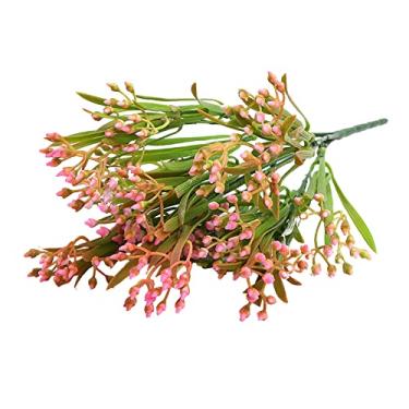 Imagem de Buquê artificial flor falsa plástico pequena flor e grama simulação planta planta verde decorações de casamento para recepção flores artificiais (cor: C, tamanho: Talla Única)