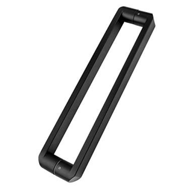 Imagem de SENNIAN Maçaneta de porta de aço inoxidável moderna e contemporânea, quadrada/forma retangular, puxador de porta resistente para porta deslizante de celeiro, portão, garagem, barra de apoio industrial