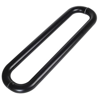 Imagem de STXYANGV Conjunto de puxadores de porta redonda de aço inoxidável, puxador de porta de vidro moderno pesado para chuveiro de hall de hotel, barra deslizante longa de 40,6 cm/61 cm/81,3 cm/119,4 cm