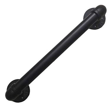 Imagem de Trilho de parede para corrimão de 0,3 m a 6 m para escadas - ferro escuro - fácil instalação para escadas internas externas varanda deck trilho de mão (tamanho: 5 m)