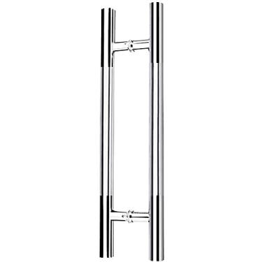 Imagem de Puxadores de porta de vidro, aço inoxidável escovado, puxador de porta de escritório push-pull / maçaneta de porta de madeira para casa/maçaneta de porta deslizante de vidro de loja/100 x 70