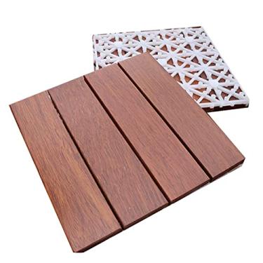 Imagem de YWangQiang Tapete de bambu tapete de banho de madeira tapete de banho antiderrapante impermeável e emendável base de PE ecológico fácil de limpar para varanda sala de estar