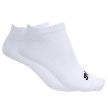 Imagem de Meia Unissex New Balance Kit 3 NB33A Branco/Preto, Branco, Preto, M