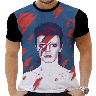 Imagem de Camiseta Camisa Personalizada Rock David Bowie Glan 12 - Obsidiana Co,