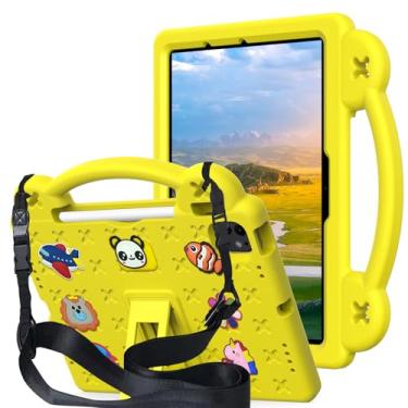 Imagem de QYiiD Capa infantil para iPad (A16) 11 polegadas 2025, iPad 10ª geração 10,9 polegadas 2022, capa protetora de EVA infantil à prova de choque com alça de suporte, alça de ombro, suporte para iPad 11