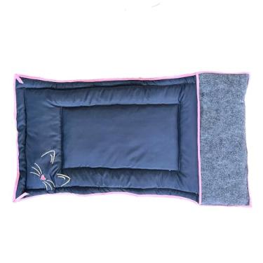 Imagem de Cama Arranhador para Gatos, 90x50cm, Protetor de Sofá 2 em 1, Microfibra e Carpete Resinado, Poliéster, Retangular, Rosa