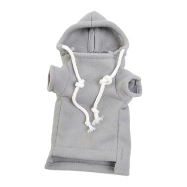 Imagem de Baoblaze Roupa para Furão com Capuz, Roupa Fofa de Inverno para Porquinho-da-Índia, Multifuncional para Furão, Chinchila, Porquinho-da-Índia e Hamster, Cinza