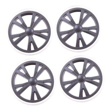 Imagem de MERIGLARE Conjunto de 4 Rodízios Silenciosos com Rolamento em EVA para Carrinho de Compras - Peças de Reposição para Supermercado