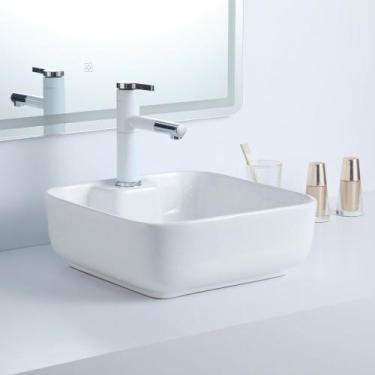 Imagem de Cuba Deend De Cerâmica Quadrina TorreLuce Banheiro 40x40x14