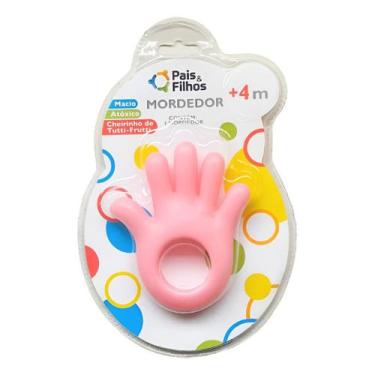 Imagem de Mordedor Bebê Mãozinha Macio Leve Dentição Brinquedo Gengiva - Pais e 