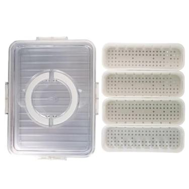 Imagem de Cesto Organizador com Tampa para Geladeira, Plástico Transparente, 30,5x23,5x6,5cm, 780g