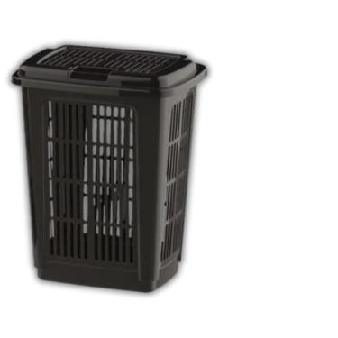 Imagem de Cesto De Roupa Suja Em Malha Com 60 Litros Ou 30 Litros Com Tampa Para Lavandarias(60 Litros)