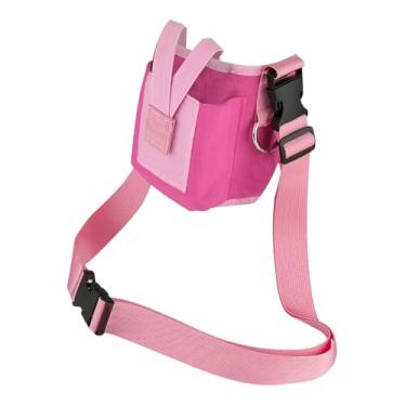 Imagem de oshhni Bolsa para garrafa de água com alça, estojo porta-copo/porta-tela com bolso para celular, ideal para festas, passeios de bicicleta, aniversários e, Rosa