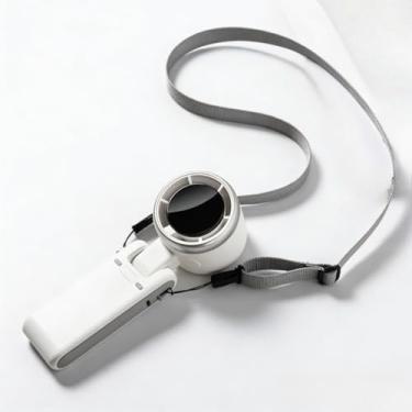 Imagem de Ventilador de resfriamento portátil 1800mAh Velocidade do vento de 5 velocidades 180°Mini Ventilador Turbo Adequado para (branco)